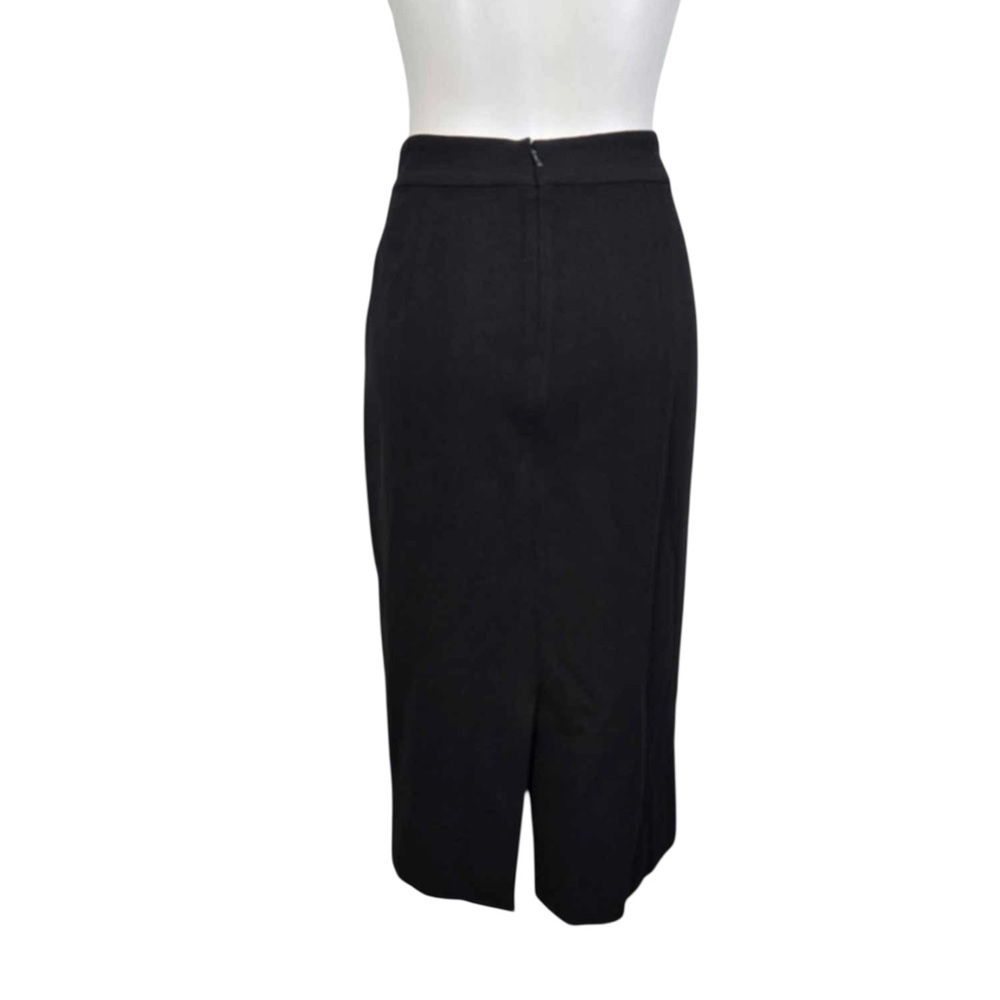 Hobbs London pencil skirt‎ size 6 black 100% wool knee length office business - Picture 4 of 6